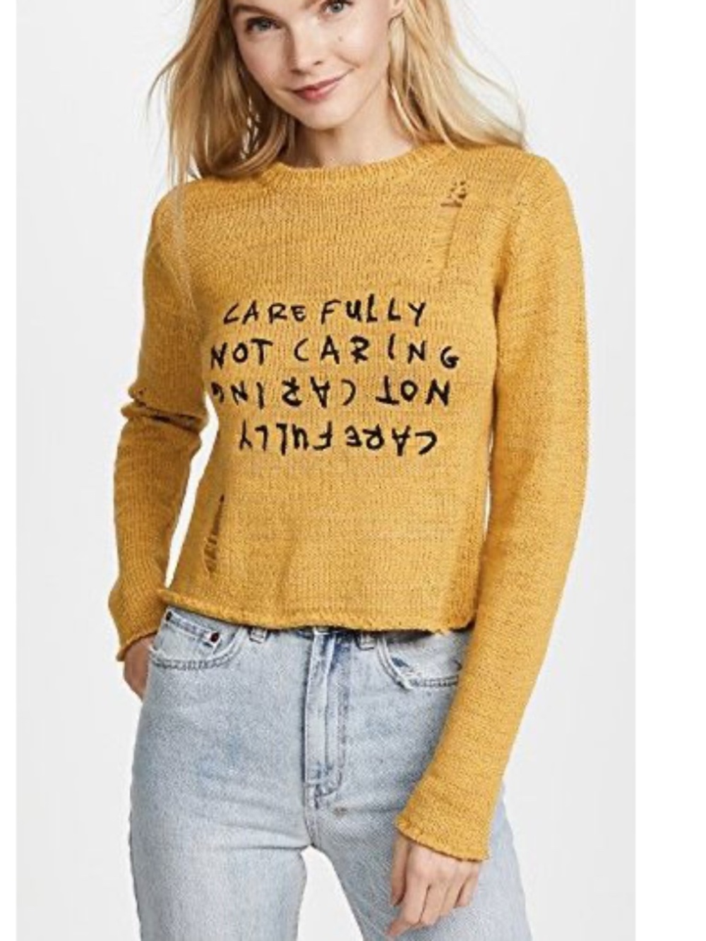 KSUBI Jaded Knit Yellow Sweater